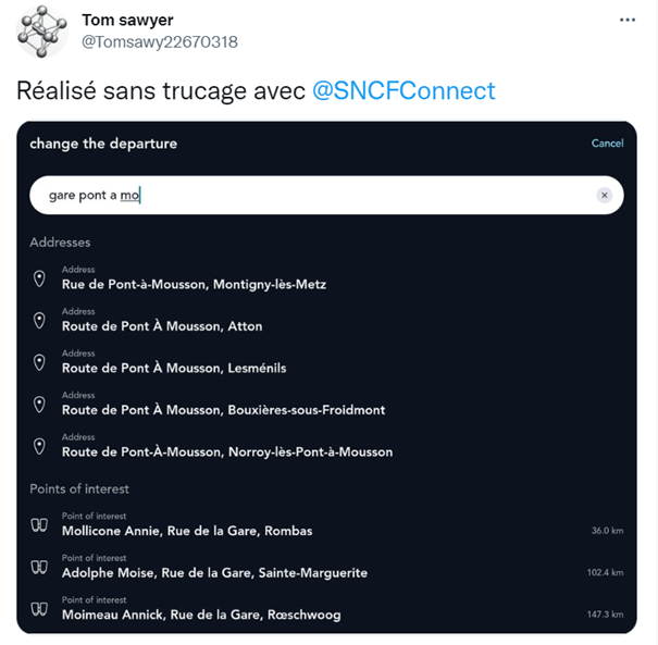 Capture Twitter SNCF connect