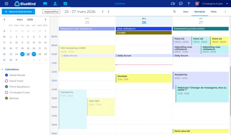 BlueMind - WIP - Calendrier fractionné