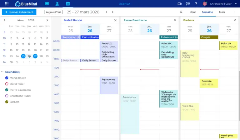 BlueMind - WIP - Calendrier fractionné