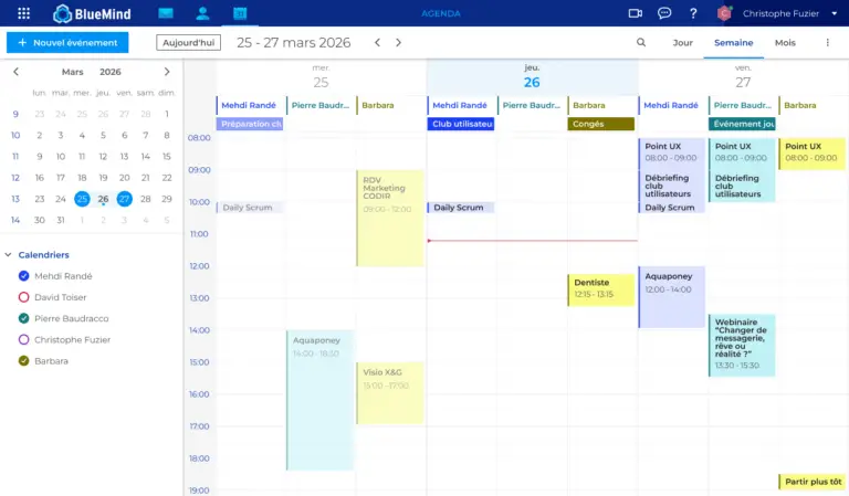 BlueMind - WIP - Calendrier fractionné